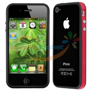   Silicone Frame Rim Bumper Case Cover for Apple iPhone 4 4G HD  