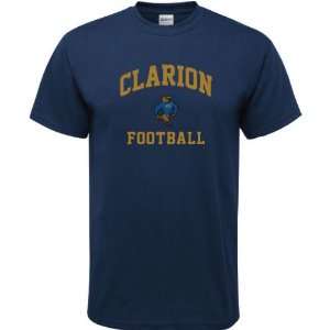  Clarion Golden Eagles Navy Football Arch T Shirt Sports 