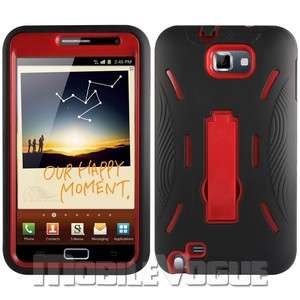   Hybrid Case Skin Cover for Samsung Galaxy Note i9220/N7000 Black&Red