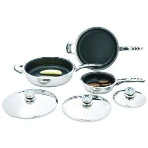  Best Quality 6Pc Non Stick, Ss Skillet Set By Precise Heat 