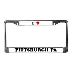  I Love Pittsburgh Love License Plate Frame by  