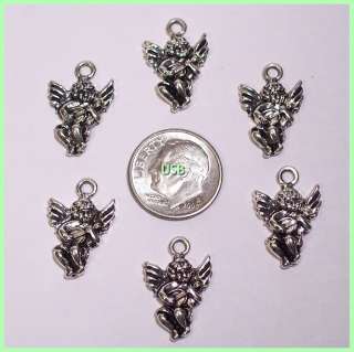 Valentine`s Day CUPID Silvertone Enamel Holiday Charms (#248 