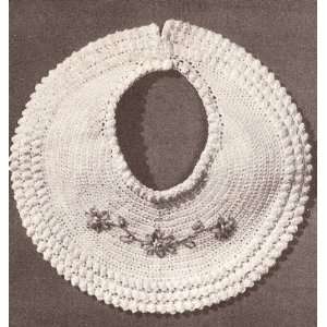  Crochet PATTERN to make   Baby Bib Christening Fancy Trim Round 