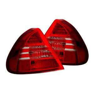    97 98 Mitsubishi Mirage Red/Clear LED Tail Lights Automotive