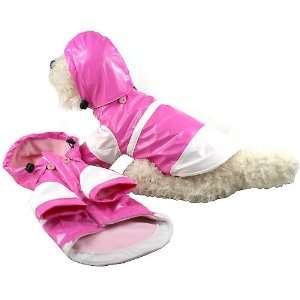  Pet Life R5PW Two Tone Dog Raincoat with Removable Hood in 