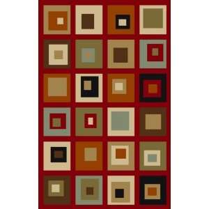  Concord Global Norah Squares Contemporary Red 27 x 41 
