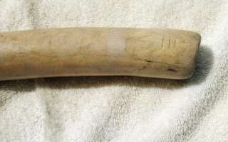 Pre 1900 Sioux Indian Elk Horn Hide Scraper incised marks Dakotas 