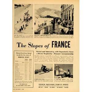  1949 Ad France Ski Slopes Resorts Alps Skiing Skiers 