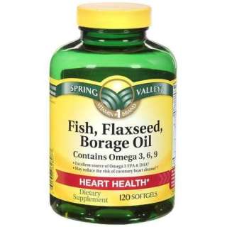  Spring Valley Fish/ flaxseed/ Borage Oil