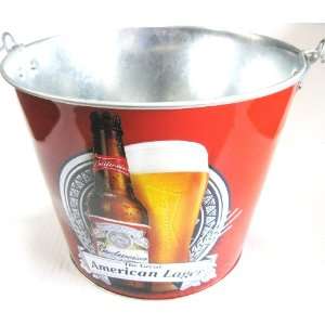  Budweiser Metal Beer Bucket (Holds 8 Bottles and Ice 