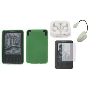 4n1 TPU Flex Matte (Green) Silicone Skin Case Cover / LED Clip On Book 