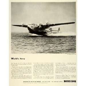  1943 Ad Boeing Flying Fortress Pan American Airways Clippers 