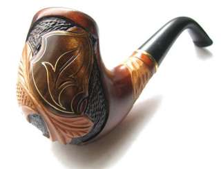 Hand Carved Briar Tobacco Smoking Pipe/Pipes Carving & Incrustation 