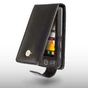   LG KP500 COOKIE PREMIUM PU FLIP CASE   BLACK Cell Phones