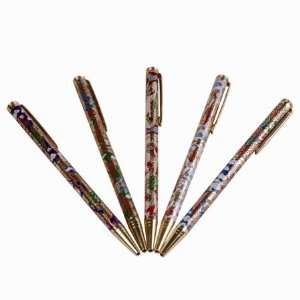  Cloisonne Pen Dragon Set of 5 