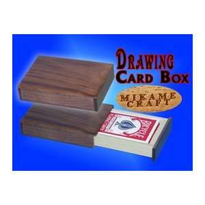  Drawing Card Box Walnut Mikame Magic trick Close up set 