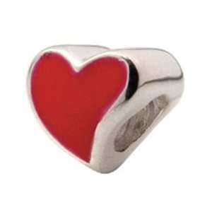  Zable Sterling Silver Red Heart Bead Jewelry