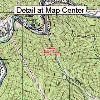  USGS Topographic Quadrangle Map   Clothier, West Virginia 