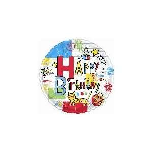  18 Happy Birthday Doodle   Mylar Balloon Foil Health 