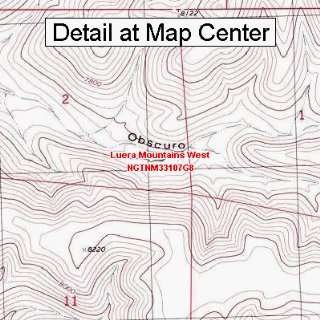 USGS Topographic Quadrangle Map   Luera Mountains West 