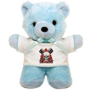  Teddy Bear Blue King of the Road Skull Flames and Pistons 