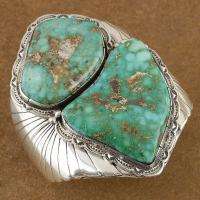   Navajo Ed KEE Sterling Kingman Birds Eye Turquoise Necklace Set  
