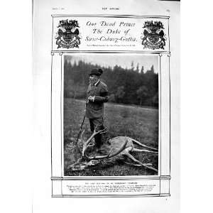  1900 DUKE SAXE COBURG GOTHA HUNTING PRINCE ALFRED WALES 