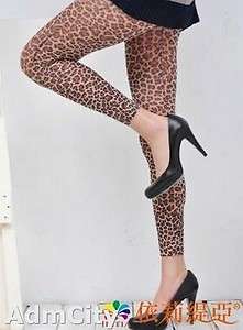 gentle soft touch leopard print leggings footless pantyhose capri 