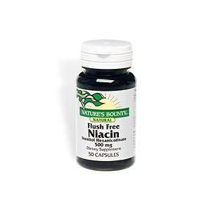  Niacin Natural Flush Free, 500 mg,by NaturesBounty50ea 
