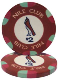 5000 Nile Club 40 Gram Ceramic Poker Plaque Chips  