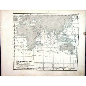  Emil Von SydowS Schul Atlas 1870 Map Indischer Ocean 