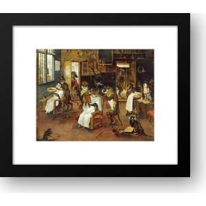  Singerie Monkey Barbers Serving Cats 18x16 Framed Art 