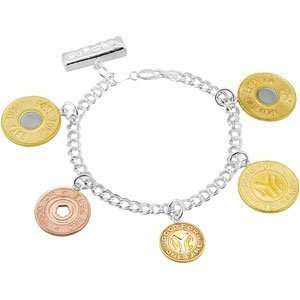  5 Coin Subway Token in a Sterling Silver Bracelet Size 7.5 