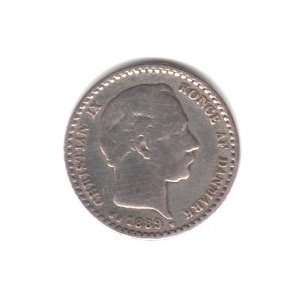  1889 CS Denmark 10 Ore Coin KM#795.1 