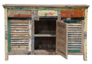 Vintage Multi colored Shutter Cabinet spectacular Reclaimed wood 