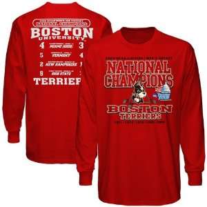   NCAA Mens Hockey National Champions Scarlet Long Sleeve Score T shirt
