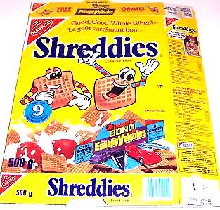 1993 Nabisco Shreddies James Bond jr Cereal Box shred1  