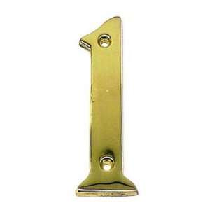  Taymor 25 PBZ41 Zinc 4 Inch House Number, 1, Polished 