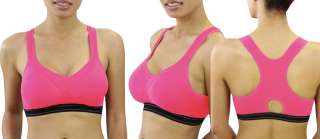   Top Sport Bra Padded Racerback Cotton Support Exercise Yoga Fitness B3