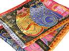   Burch Silk Scarf / Feline Family Portrait 54 X 11 (Multi colored