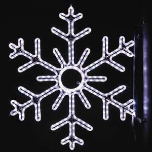  36 Pole Decoration Six Point Snowflake in Pure White 