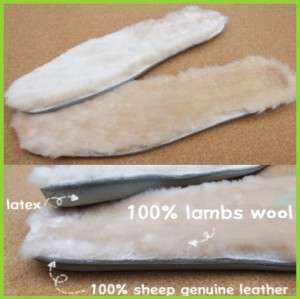 NEW Pure Lambs Wool Latex Warm Shoe Insoles i wnlt  