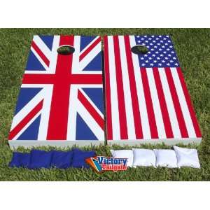  United States   United Kingdom Flag Cornhole Bean Bag Toss 