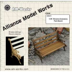  Alliance Model Works 135 Park Bench Resin PE   Diorama 