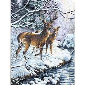  CREEKSIDE DEER   Counted Cross Stitch Kit Arts, Crafts 