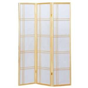  3 Panel Wooden Screen in Natural