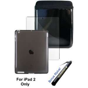  HHi iPad 2 Combo Pack   Kroo iCap Case (Black) + TPU Skin 