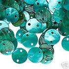 wholesale 100 pretty 10mm light teal shell coin links $ 4 50 