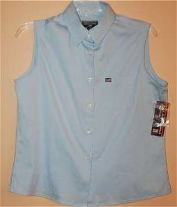   Polo Jeans Co Button Down collard tank Size Medium Sky Blue  