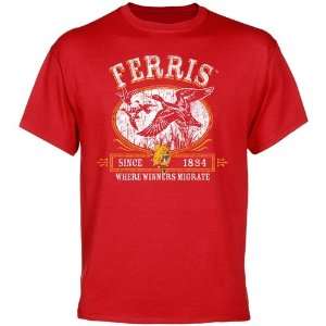  Ferris State Bulldogs Winners Migrate T Shirt   Red 